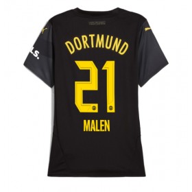 Borussia Dortmund Donyell Malen #21 Borte skjorte til dame 2024-25 Kortermet